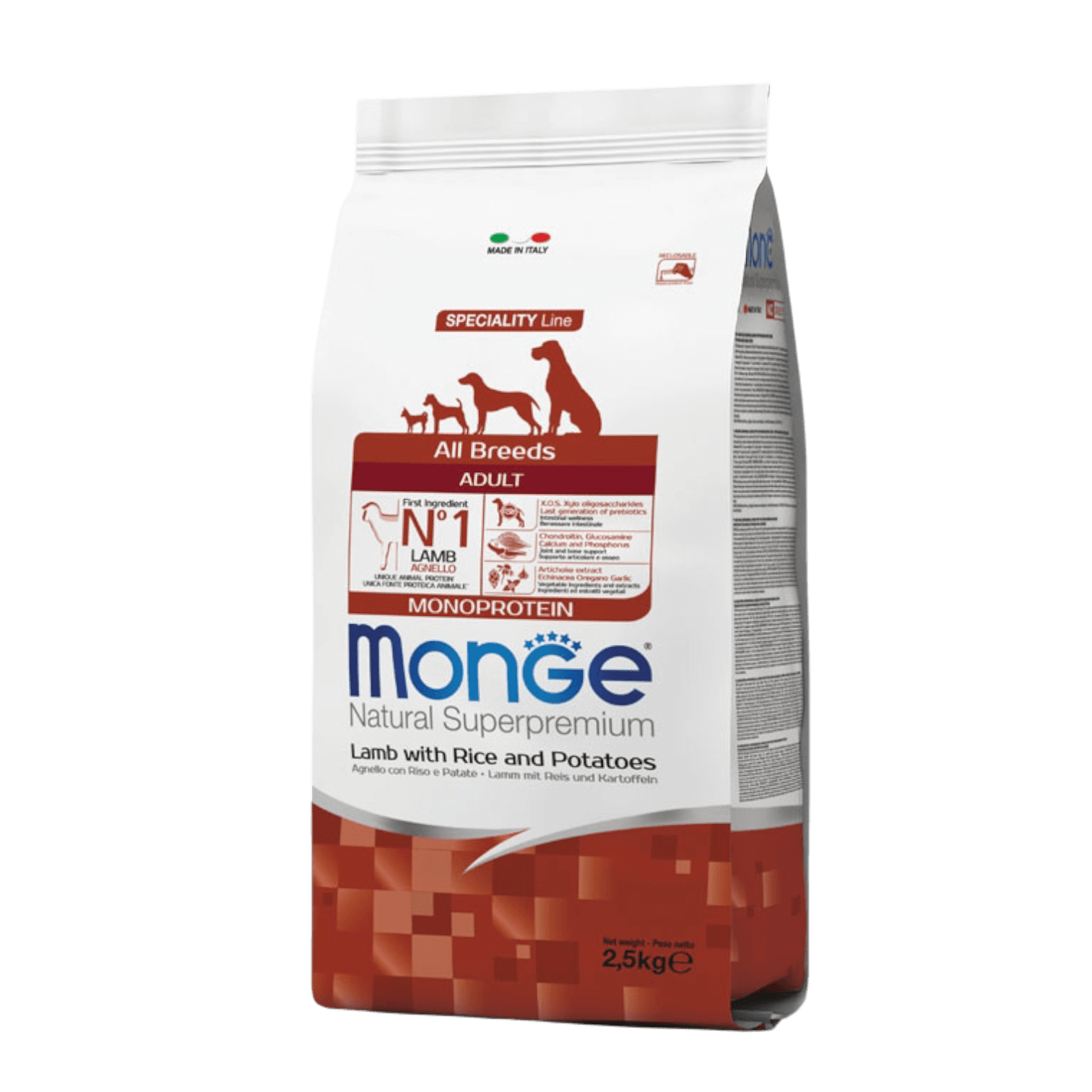 Monge Natural Superpremium All Breeds Adult - Lamb with Rice and Potatoes Monge Natural Superpremium All Breeds Adult Lamb with Rice and Potatoes