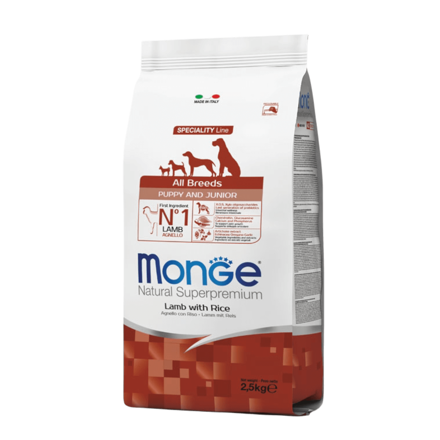 Monge Natural Superpremium All Breeds Puppy and Junior Lamb with Rice Monge Natural Superpremium All Breeds Puppy and Junior Lamb with Rice