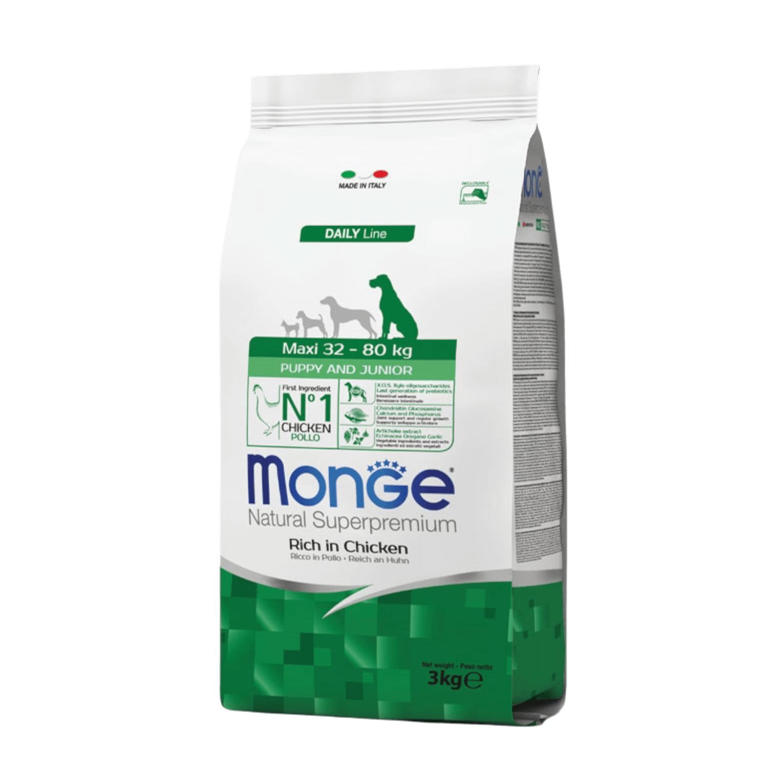 Monge Natural Superpremium Maxi Puppy and Junior - Rich in Chicken Monge Natural Superpremium Maxi Puppy and Junior Rich in Chicken