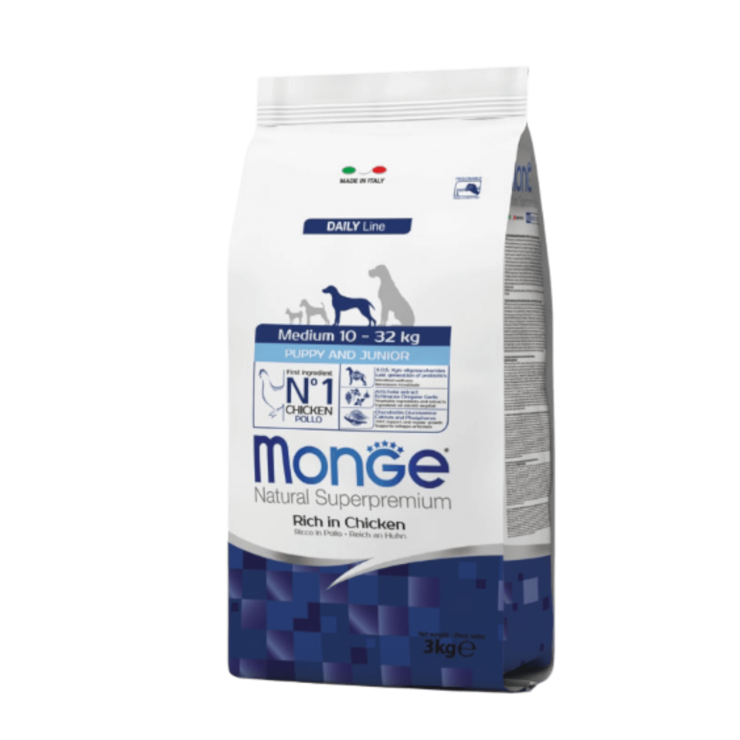 Monge Natural Superpremium Medium Puppy and Junior - Rich in Chicken Monge Natural Superpremium Medium Puppy and Junior Rich in Chicken