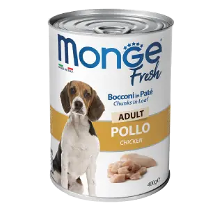 Monge Fresh Adult Dog Chunks in Loaf with Chicken