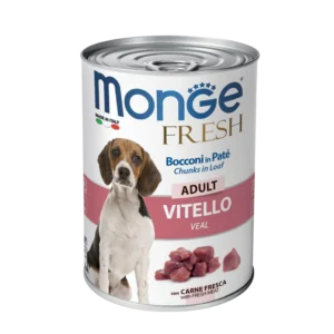 Monge Fresh Adult Dog Chunks in Loaf with Veal