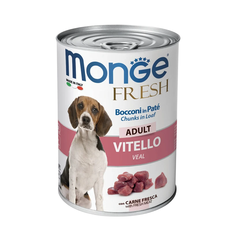 Monge Fresh Adult Dog - Chunks in Loaf with Veal-Photoroom Monge Fresh Adult Dog Chunks in Loaf with Veal
