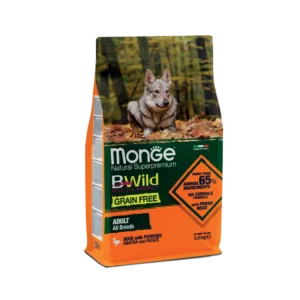 monge_bwild_adult_duck with potatoes Monge Natural Superpremium Grain Free All Breeds Adult Duck with potatoes