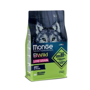 monge_bwild_adult_wild boar Monge Natural Superpremium Low Grain All Breeds Adult Wild Boar