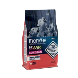 monge_bwild_puppy_junior_deer Monge Natural Superpremium Low Grain All Breeds Puppy & Junior Deer