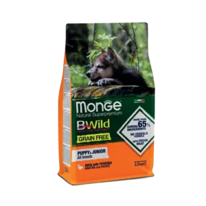 monge_bwild_puppy_junior_duck with potatoes Monge Natural Superpremium Grain Free All Breeds Puppy & Junior Duck with potatoes